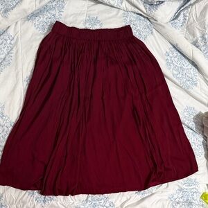 GAP Deep Red A-Line Skirt